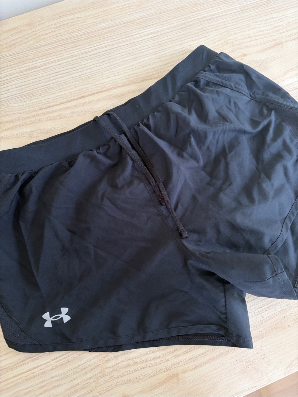 Under Armour Black Running Shorts with Reflective Logo
